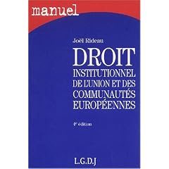 Droit constitutionnel de l'union europ�enne, 4e �dition