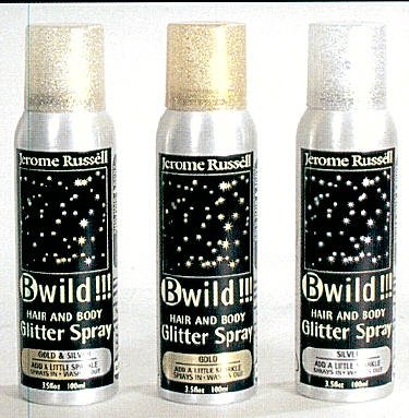 B-wild Hair and Body Glitter Spray Gold+silver 3.5 Oz **1 Can
