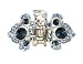 Hair Clip - H28 - Butterfly Wings set with Swarovski (tm) Crystal Stones ~ Lt Sapphire and Montana (Blue)