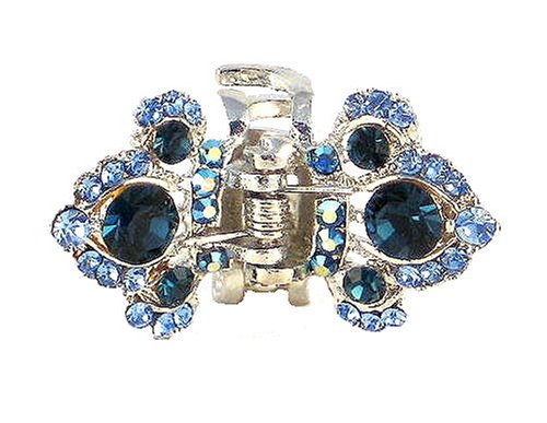 Hair Clip Butterfly Wings Lt Sapp Crystal