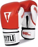 TITLE Gel Intense Bag Gloves, Red/White, 16-Ounce