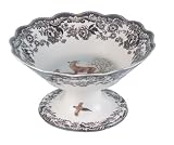 Spode Woodland American Wildlife 11-Inch Footed Compote, Deer