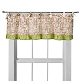 My Baby Sam Medallion Valance, Pink/Green