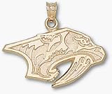 Nashville Predators 'Cat Head Logo' 5/8' Pendant - 14KT Gold Jewelry