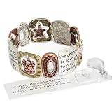 Tri Tone Inspirational Stretch Bracelet Fashion Jewelry
