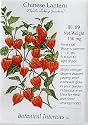 Chinese Lantern Heirloom Seeds 75 Seeds
