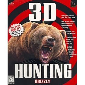 3-D Hunting Grizzly