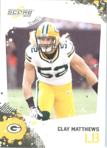 Clay Matthews - Green Bay Packers - 2010 Score Football Card - NFL Trading Card in Screwdown Case