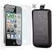 Indigo Echt Leder H�lle f�r Apple iPhone 4 / 4S