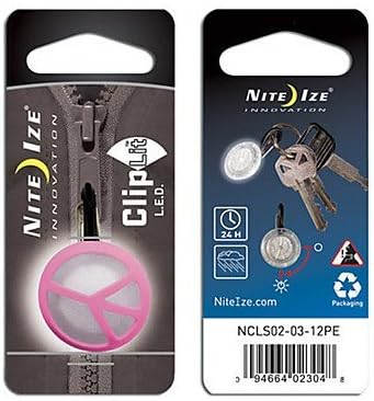 RayShop - Nite Ize Bicycle ClipLit Safety Light (Peace Pattern)