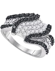 1.00CTW BLACK DIAMOND FASHION RING