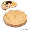 Syracuse Orange Circo Circular White Teak Cutting Board - Natural w/Laser Engraving