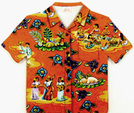 ALOHA SHIRT COASTERS - SET OF 4 - HULA PARTYWARE