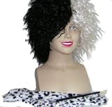 Cruella Deville Fancy Dress Wig, Gloves, Cig Holder Kit