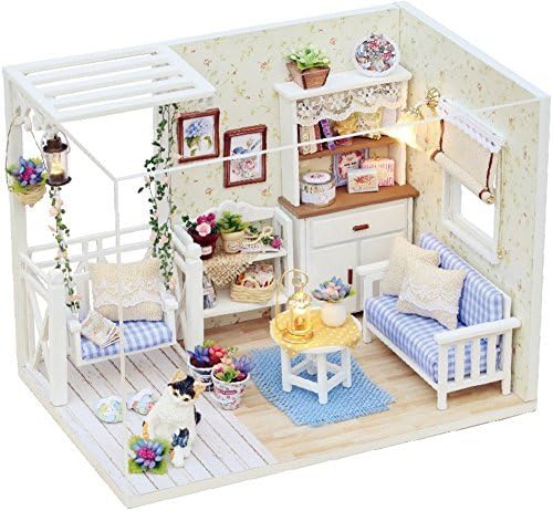 Cat lovers to recommend Fukumi Yasushi (FUMEIKANG) miniature dollhouse Lovely kitten diary kitten cat Ile house room White Room space production nice cute assembly kit handmade DIY HBK-737