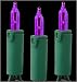 Set of 100 Purple Mini Christmas Lights - Green Wire
