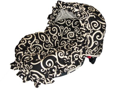 Tuxedo Swirl Infant Carseat Cover