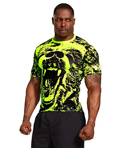 Under Armour Mens Beast Compression Shirt Large High-Vis Yellow