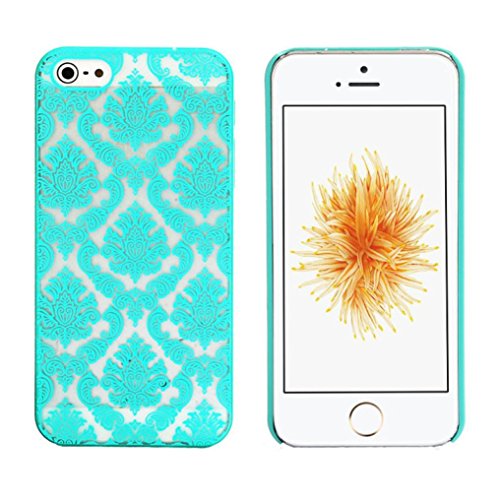 iPhone SE/5S/5 Case; A-store New Carved Damask Vintage Pattern Matte Hard Case Cover For iPhone 5 5S SE
