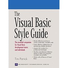 The Visual Basic Style Guide (Microsoft Technologies Series)