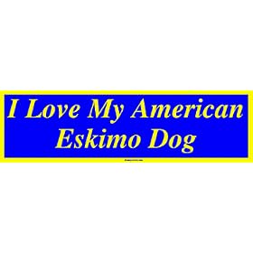 I Love My American Eskimo Dog Large Bumper Sticker