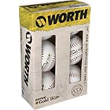 Sporting Goods : Worth .44 COR Super Gold Dot ASA 12 Inch Synthetic Slow Pitch Softball 6 Pack