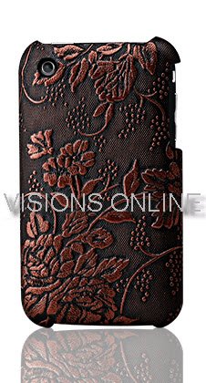 Visions Slim Iphone Cover Black Flower
