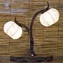 Lampe Double Table Papier Fleur Asiatique Cor�e Ar&hellip 
