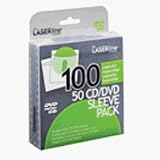 Laserline Double-Sided CD/DVD Sleeves ? 50 Pack ( Black ) CD100SLV