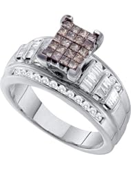1.00CTW COGNAC DIAMOND INVISIBLE RING