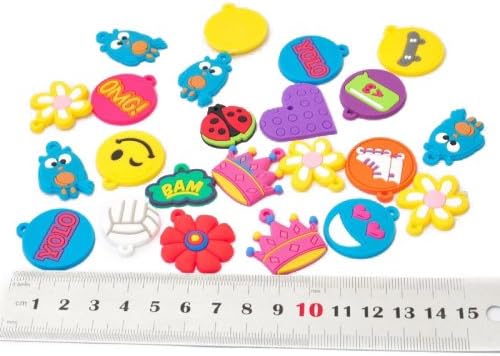 Novelty GiftShop 5pcs Loom Bands Style Silicone Pendant(Random Colors)