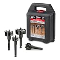 WoodOwl 05015 4 Piece 1-3/8-Inch to 2-9/16-Inch Selfeed Bit Assortment