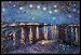 Vincent Van Gogh (Starry Night Over the Rhone) Framed Art Poster Print - 24" X 36"