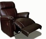 Brown Leather Sofa Motion Club Chair Reclliner