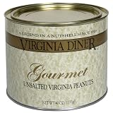 Virginia Diner Gourmet Unsalted Virginia Peanuts, 40-Ounce Tin