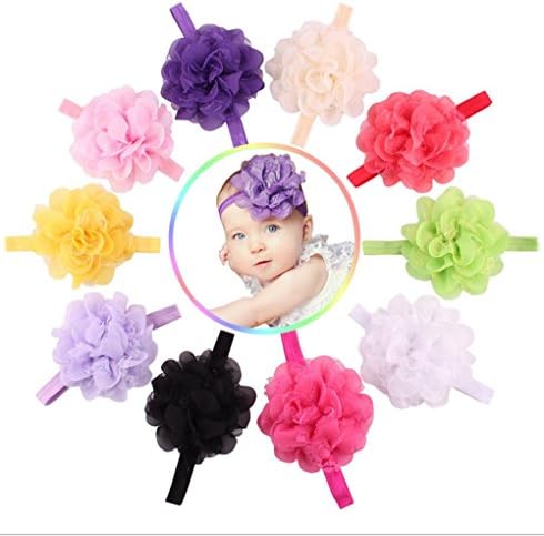 My Little Baby 10 PCS Baby Girl Newest Turban Headband Bow Set (06)