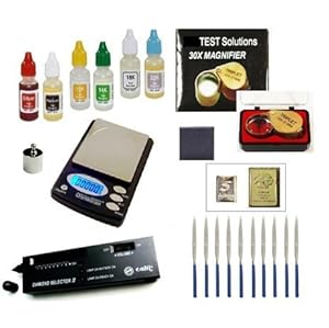 Electronc Diamond and Precious Metals Test Kit-Culti Diamond Selector, PuriTEST Purity Test Acids, DigiWeigh Jewelry Scale and Much More