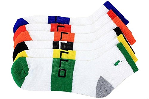 Polo Ralph Lauren Men's 6-Pack Classic Sport Arch Socks Sz: 10-13; Fits 6-12.5