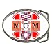 Belt Buckle of Mother's Day Present - I Love My Mom with Hearts
