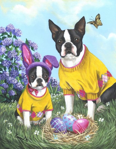 Boston Terrier Spring Bunny-GF