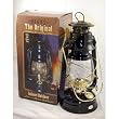 Black Oil Lamp with Brass Trim for Fireplace