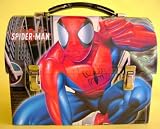 Collectable Marvel Spiderman Tin Dome Lunch Box - Large Workmans Carry All Tin - Lunchbox
