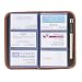 Rolodex 66495 Rolodex Gloss Faux Leather Business Card Book, 120-Card Cap, 6 1/8 x 9, BK