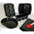 WellBake Professional 7 Pce Gourmet Gift Set + FREE Silicone Spatula. Heavy Duty Non-Stick Silicone Bakeware + 10 Year Guarantee