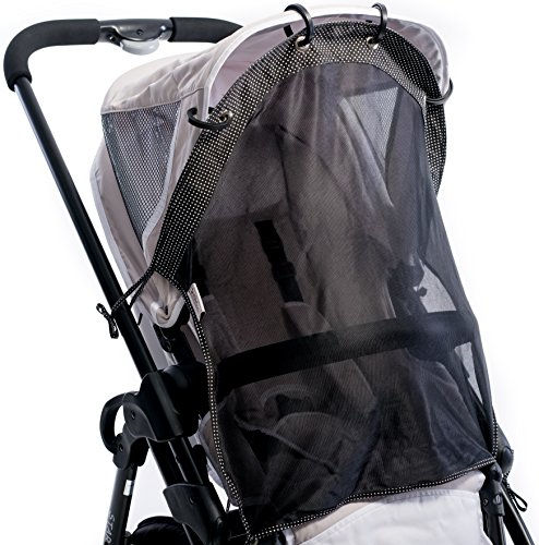 Sun Shade for Strollers and Car Seats (Regular Size). Universal Adjustable SPF 30+ Sunshade with See Through. Your Baby Will See the World and Will Be Protected.. by IntiMom