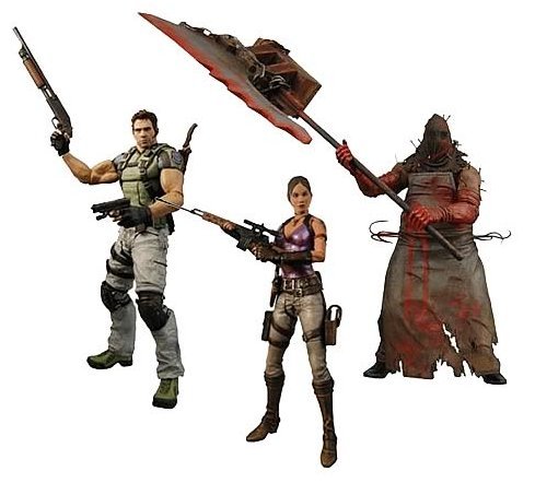 NECA Resident Evil 5 Series 1 Set of 3 Action Figures Chris, Sheva and Executioner