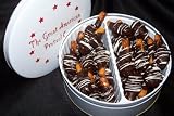 Dark Chocolate Caramel Crunch Pretzel Gems--16 oz. Tin