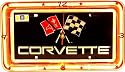 Chevrolet Corvette Neon License Plate Clock