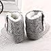 Voberry? Baby Girls Knit Soft Fur Winter Warm Snow Boots Heart Button Crib Shoes (6-12 months)