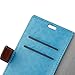 MOONCASE Vodafone Smart Platinum 7 Case, Hit Color Magnetic Closure Flip Leather Folio Wallet Card Pouch Kickstand Case Cover for Vodafone Smart Platinum 7 Blue